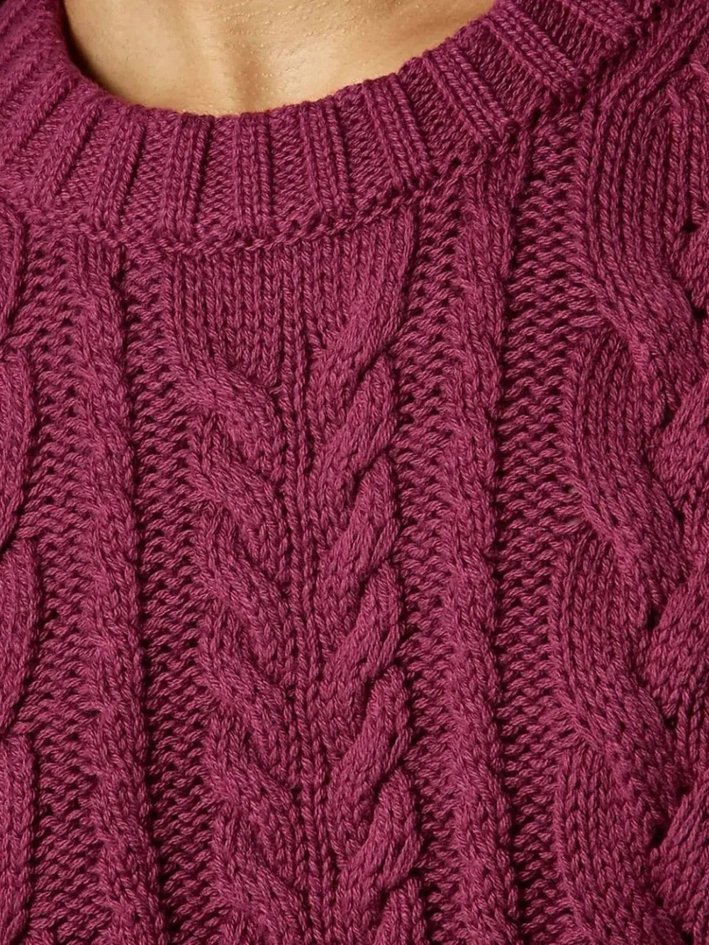J crew Cable-knit crewneck sweater